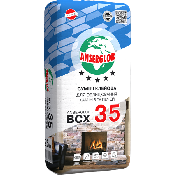 Купить Клей для каминов и печей Anserglob ВСХ 35 25 кг