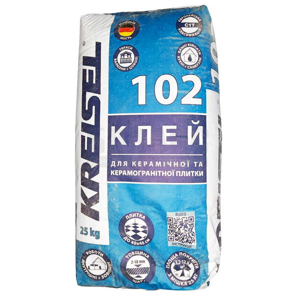 Купити Клей для керамічної та керамогранітної плитки Kreisel 102 25 кг