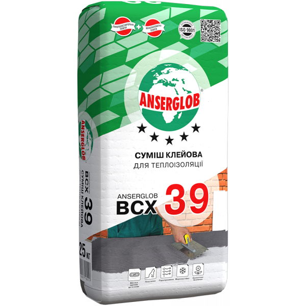 Купити Клей для теплоізоляції Anserglob BCX 39 25 кг