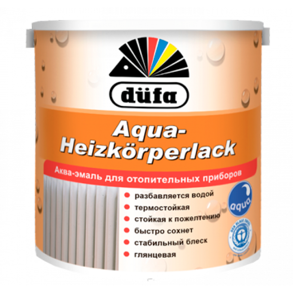 Купити Емаль для радіаторів Dufa Aqua-Heizkörperlack білий глянець 0,75 л