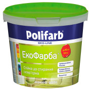 Купить Краска акриловая интерьерная Polifarb ЭкоФарба белая 1,4 кг