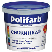 Купити Фарба акрилова інтер'єрна Polifarb Сніжинка біла 12,5 кг
