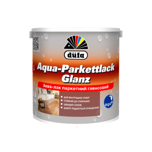Купити Лак паркетний Dufa Aqua-Parkettlack Glanz глянець прозорий 0,75 л