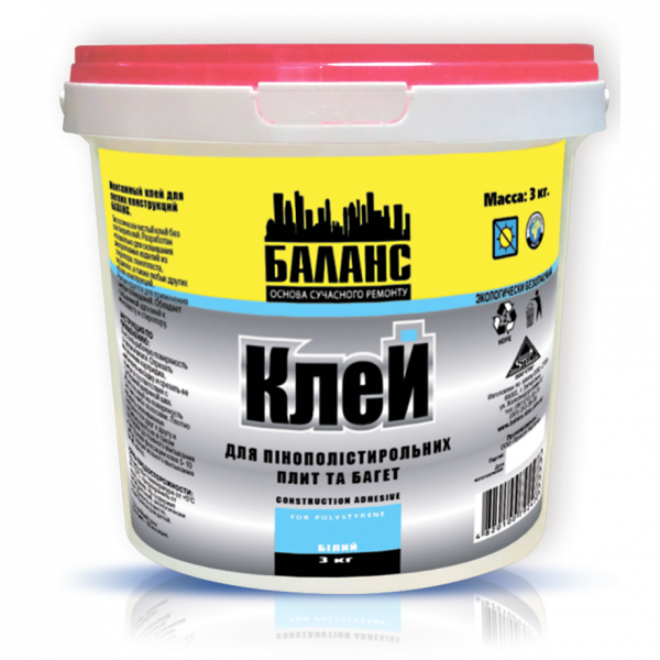 Купити Клей монтажний для декору Баланс білий 1 кг