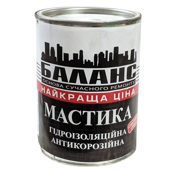 Купити Мастика гідроізоляційна з/б Баланс 0,9 кг