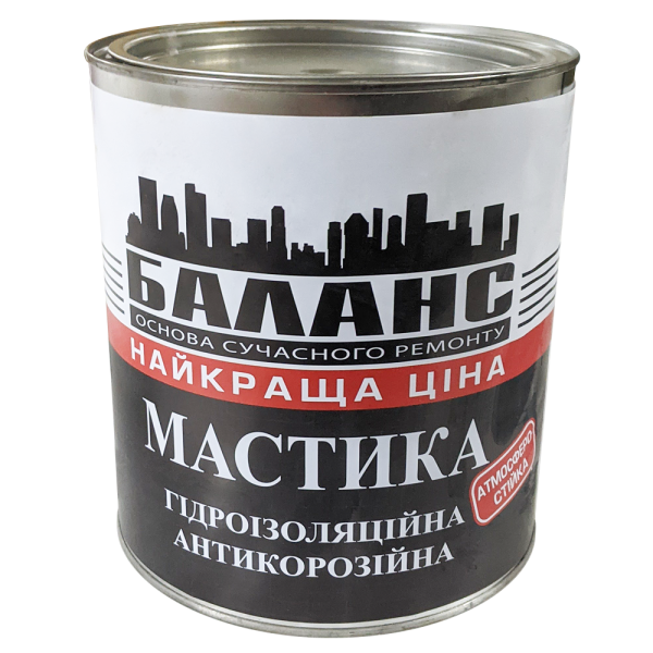 Купити Мастика гідроізоляційна з/б Баланс 2,7 кг