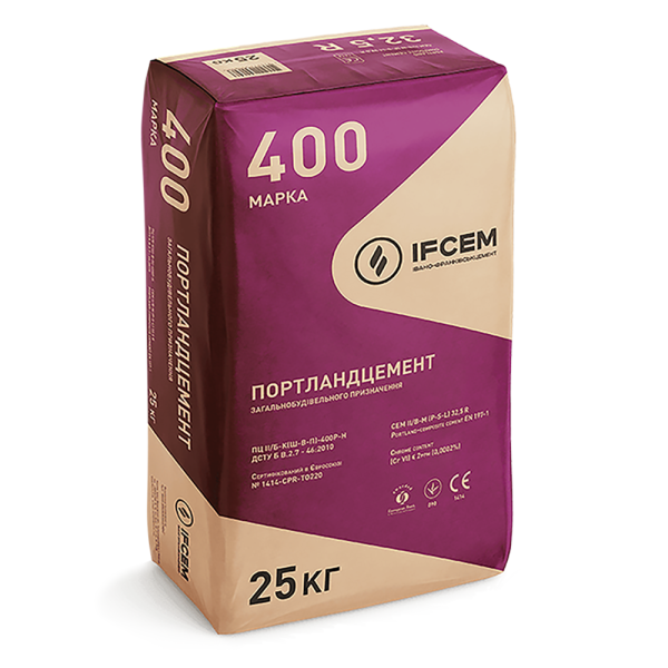 Купити Цемент М400 Івано-Франківськ IFCEM ПЦ-II 25 кг