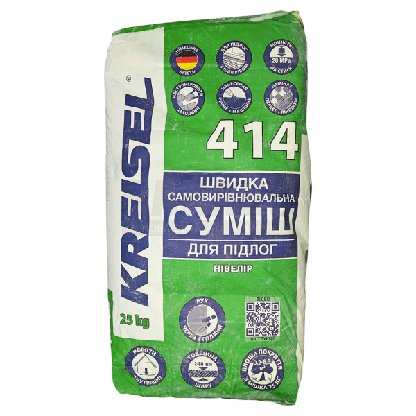Купити Самовирівнювальна суміш для підлог Kreisel 414 25 кг 25 кг
